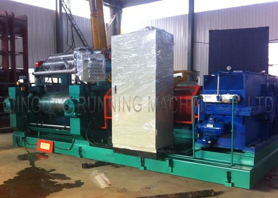 ποιότητας  Open Type 610mm Two Roller Rubber Mixing Mill Machine With Stock Blender εργοστάσιο